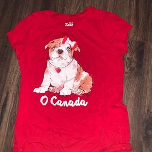 Girls Canada Day shirt Justice brand size 14